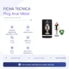 ANAL PLUG HEART LOVE ROSE METAL SMALL DARK GREEN