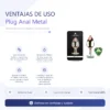 ANAL PLUG HEART LOVE ROSE METAL SMALL DARK GREEN