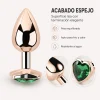 ANAL PLUG HEART LOVE ROSE METAL SMALL DARK GREEN