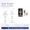 ANAL PLUG HEART LOVE ROSE METAL MEDIUM ROSY