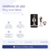 ANAL PLUG HEART LOVE ROSE METAL MEDIUM ROSY