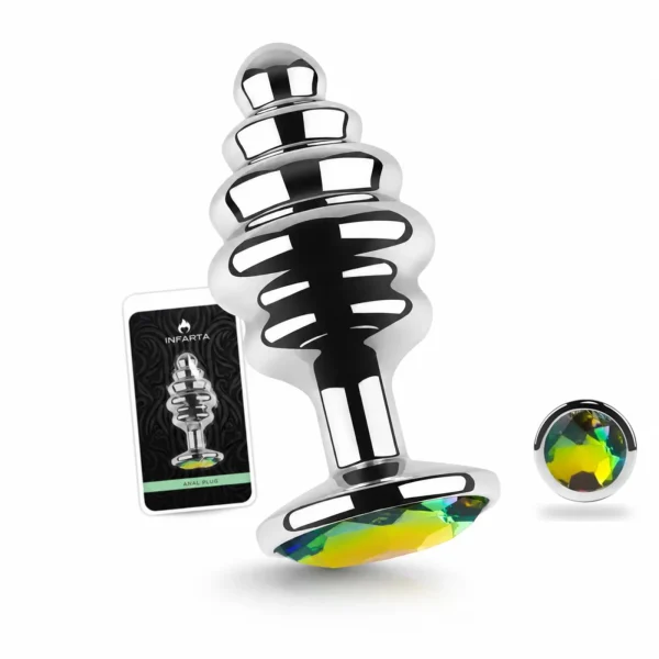 ANAL PLUG LUNA METAL MEDIUM RAINBOW