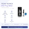 ANAL PLUG TITAN METAL SMALL BLUE DARK