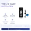 ANAL PLUG TITAN METAL SMALL BLUE DARK