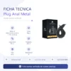 ANAL PLUG TAIL METAL SMALL BLACK