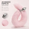 ANAL PLUG TAIL METAL SMALL PINK