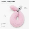 ANAL PLUG TAIL METAL SMALL PINK