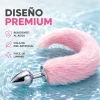 ANAL PLUG TAIL METAL SMALL PINK