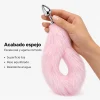 ANAL PLUG TAIL METAL SMALL PINK