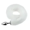 ANAL PLUG TAIL METAL SMALL WHITE