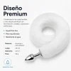 ANAL PLUG TAIL METAL SMALL WHITE