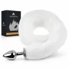ANAL PLUG TAIL METAL SMALL WHITE