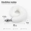 ANAL PLUG TAIL METAL SMALL WHITE