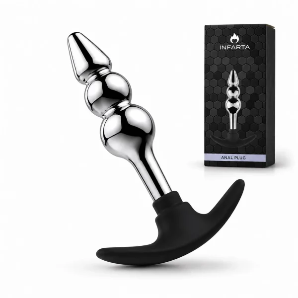 ANAL PLUG SILVERPULSE DOUBLE METAL SMALL