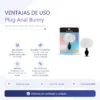 ANAL PLUG BUNNY SILICONE SMALL WHITE