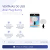ANAL PLUG BUNNY SILICONE LARGE WHITE