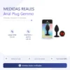 ANAL PLUG GEMMO SILICONE SMALL BLACK PLUG - RED DIAMOND