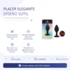 ANAL PLUG GEMMO SILICONE SMALL BLACK PLUG - RED DIAMOND