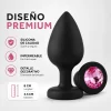 ANAL PLUG GEMMO SILICONE MEDIUM BLACK PLUG - PINK DIAMOND