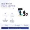 ANAL PLUG GEMMO SILICONE MEDIUM BLACK PLUG - PINK DIAMOND