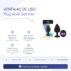 ANAL PLUG GEMMO SILICONE LARGE BLACK PLUG - PURPLE DIAMOND
