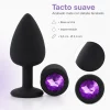 ANAL PLUG GEMMO SILICONE LARGE BLACK PLUG - PURPLE DIAMOND