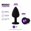 ANAL PLUG GEMMO SILICONE LARGE BLACK PLUG - PURPLE DIAMOND