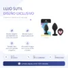 ANAL PLUG HEART LOVE SILICONE MEDIUM BLACK PLUG - PINK DIAMOND