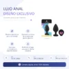 ANAL PLUG HEART LOVE SILICONE LARGE BLACK PLUG - PURPLE DIAMOND