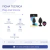 ANAL PLUG HEART LOVE SILICONE LARGE BLACK PLUG - PURPLE DIAMOND