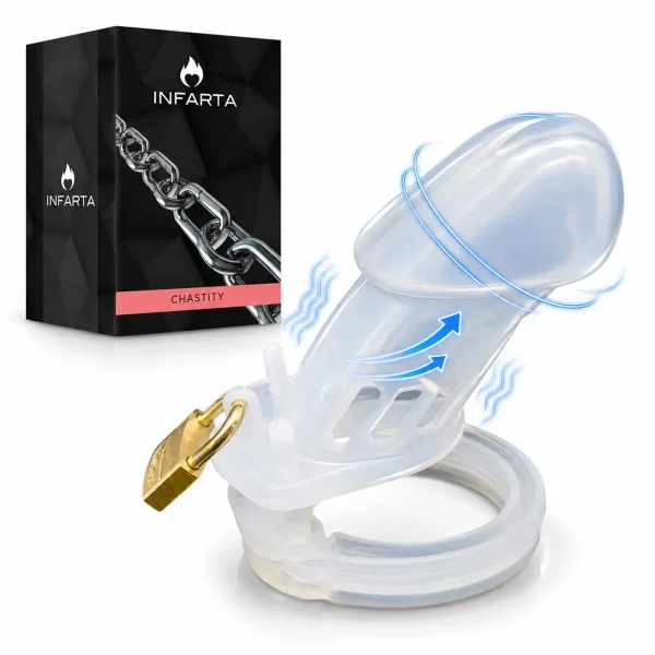 CHASTITY GUARDIAN SENIOR SILICONE LONG TRANSPARENT