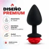 ANAL PLUG FLOWER SILICONE SMALL RED