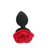 ANAL PLUG FLOWER SILICONE SMALL RED