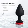 ANAL PLUG FLOWER SILICONE SMALL RED