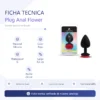 ANAL PLUG FLOWER SILICONE SMALL RED