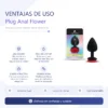 ANAL PLUG FLOWER SILICONE SMALL RED