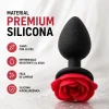 ANAL PLUG FLOWER SILICONE MEDIUM RED