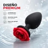 ANAL PLUG FLOWER SILICONE MEDIUM RED