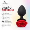ANAL PLUG FLOWER SILICONE MEDIUM RED