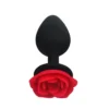 ANAL PLUG FLOWER SILICONE MEDIUM RED