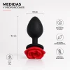 ANAL PLUG FLOWER SILICONE MEDIUM RED