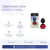 ANAL PLUG FLOWER SILICONE MEDIUM RED