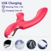G-SPOT VIBRATOR WITH FLAPPING TICKLER DOUCETAP