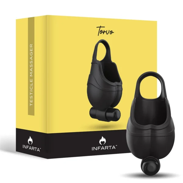 TESTICLE MASSAGER &amp; RING VIBRATOR TORVO - ANILLO MASAJEADOR VIBRADOR