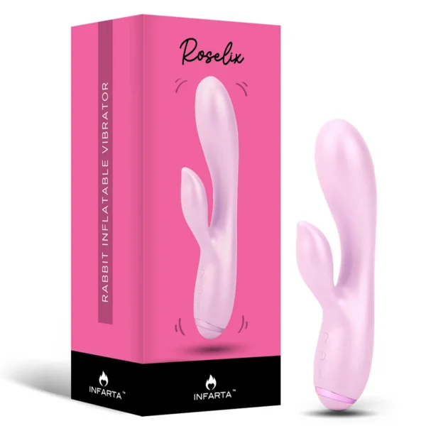 RABBIT VIBRATOR ROSELIX - ¡INFLALO Y DISFRUTÁ LO NUEVO!