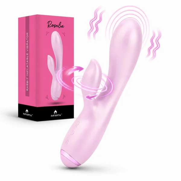 RABBIT VIBRATOR ROSELIX - ¡INFLALO Y DISFRUTÁ LO NUEVO!