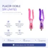 DOUBLE DILDO ACCESSORY FOR SEX MACHINE / DRILLME COMPATIBLE