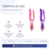 DOUBLE DILDO ACCESSORY FOR SEX MACHINE / DRILLME COMPATIBLE