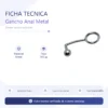GANCHO ANAL METAL CON ARO 195GS  BULK