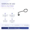 GANCHO ANAL METAL CON ARO 195GS  BULK